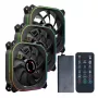 PCBuilder TORNADO CHILL ARGB 120mm ventiliatorių rinkinys - 3 vnt., adresuojamas RGB, PWM, hidraulinis guolis, 65 CFM, 6 prievadų šakotuvas