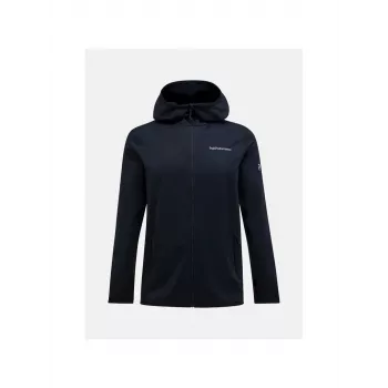 Peak Performance Light Zip Hood vyriškas pilno užtrauktuko gobtuvas juodos spalvos L dydžio
