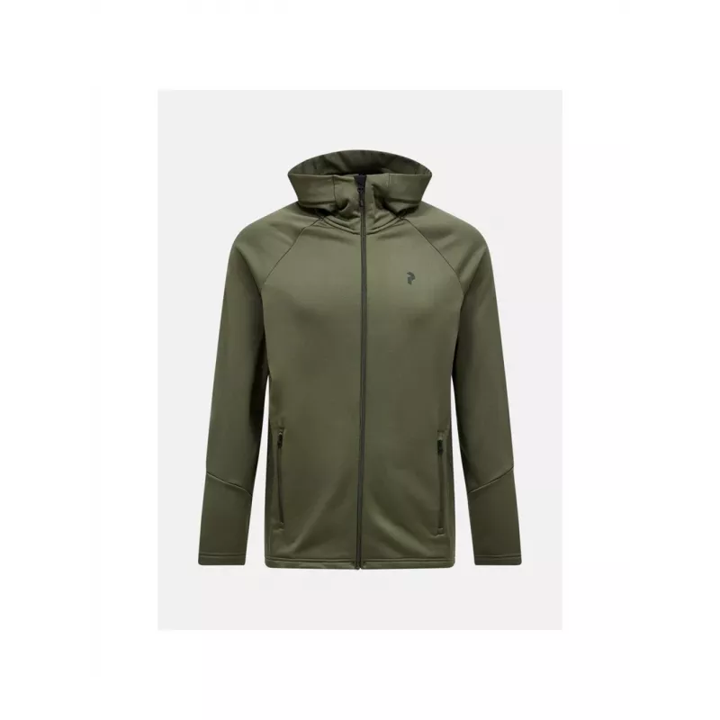 Peak Performance Rider Essentials Zip Hood - Pine Needle, Size M