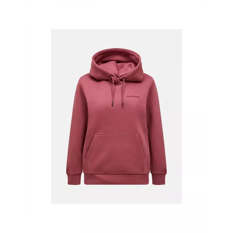 PEAK PERFORMANCE Women's Original Small Logo Hoodie, Red, Size S