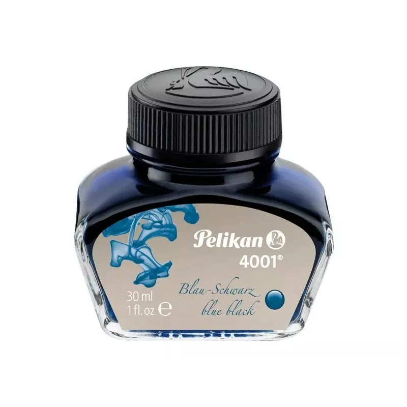 Pelikan 4001 plunksnakočio rašalas, mėlynai juodas, 30 ml stiklinis buteliukas 301028