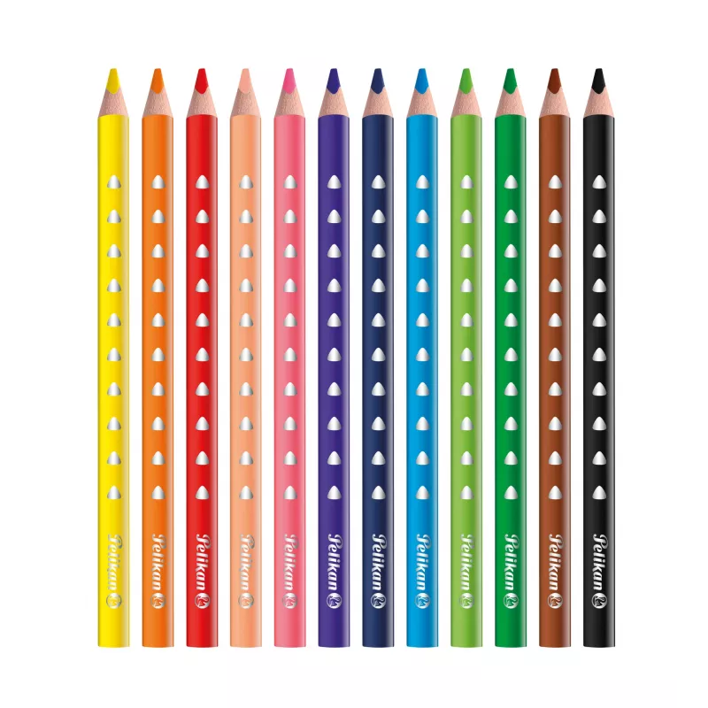 Pelikan 700627 spalvoti pieštukai - 12 skirtingų spalvų rinkinys