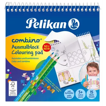 Pelikan 811231 Spalvinimo rinkinys, 15 puslapių, berniukams/mergaitėms, įtraukti spalvoti pieštukai, paveikslėlių rinkinys spalvinimui