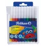 Pelikan 985663 plonų flomasterių rinkinys, 10 įvairių spalvų, nuplaunamas rašalas, ventiliuojami apsauginiai dangteliai, plonas 1,0 mm antgalis