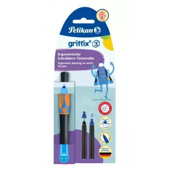 Pelikan griffix Neon Black kairiarankiams skirtas flomasteris - rausvas 821018