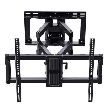 PERLEGEAR PGLF15 Full Motion TV laikiklis 40-86 colių televizoriams, 60 kg talpa, dviguba ranka, juodas