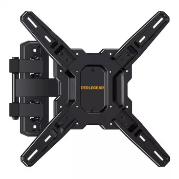 PERLEGEAR PGMF3 Fiksuotas TV laikiklis prie sienos 26-60 colių televizoriams, 45 kg talpa, VESA 75x75 iki 400x400, itin plonas 25 mm profilis, juodas