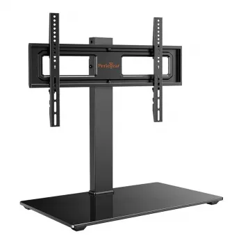 Perlegear PGTVS26-US 32-70 TV Mount Freestanding TV Stand with Tempered Glass Base, Black
