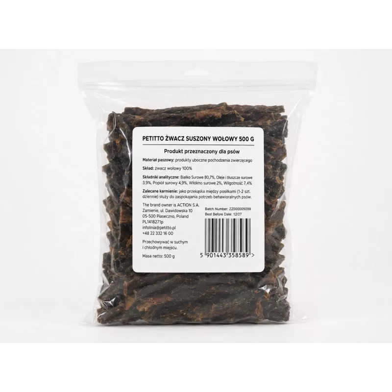 PETITTO Džiovintas jautienos kramtukas 500g