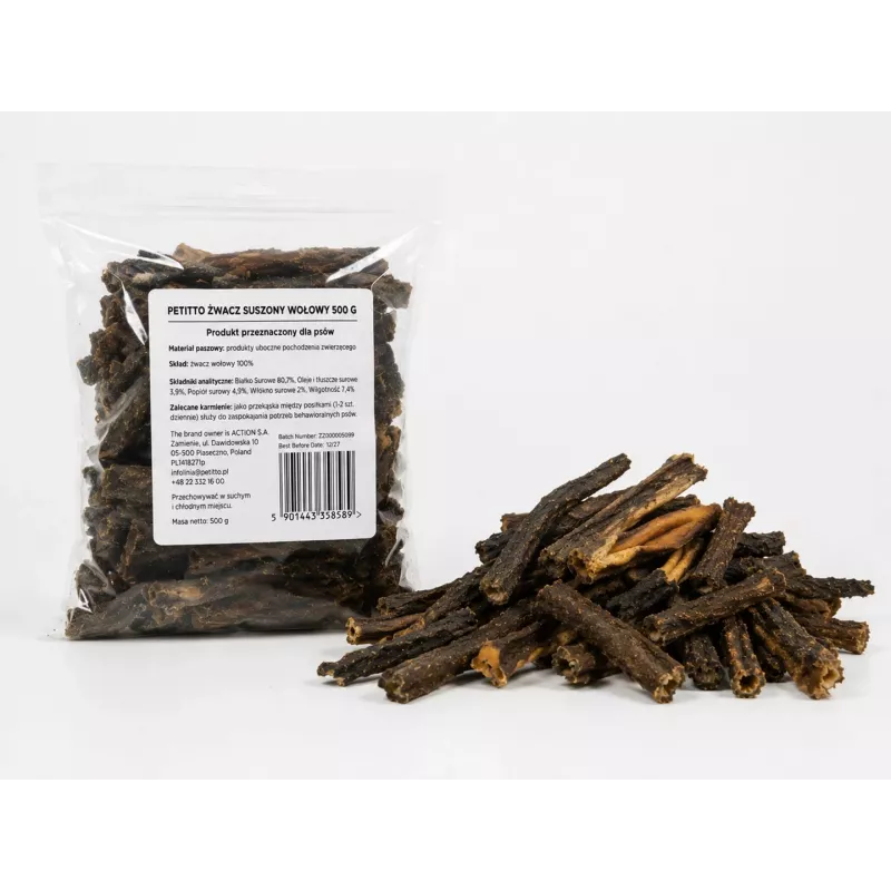 PETITTO Džiovintas jautienos kramtukas 500g