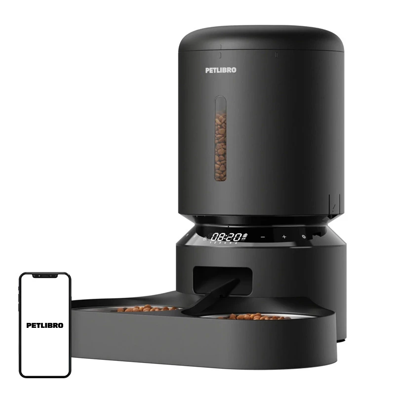 PETLIBRO Granary 5L automatinis šėrimo indas su dvigubu dubeniu (juodas)