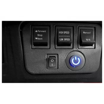 PETMEX baterijomis varomas džipas HP012 vaikams su LED lemputėmis ir MP3, juodas