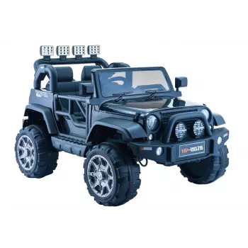 PETMEX baterijomis varomas džipas HP012 vaikams su LED lemputėmis ir MP3, juodas