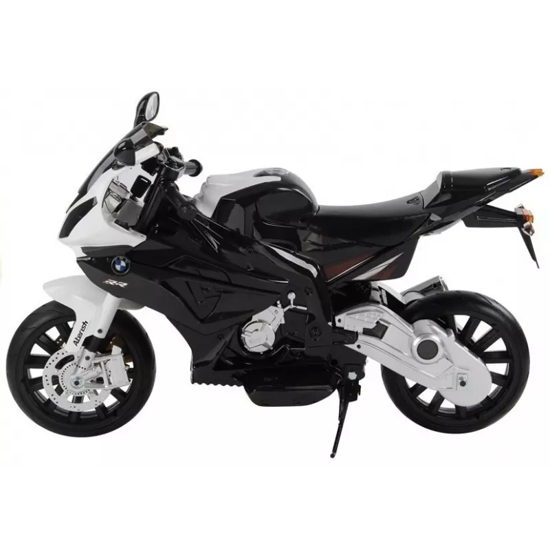 PETMEX BMW S1000RR baterijomis varomas vaikiškas motociklas juodas triciklis