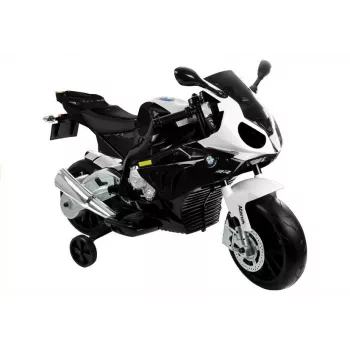 PETMEX BMW S1000RR baterijomis varomas vaikiškas motociklas juodas triciklis