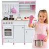 PETMEX Paula Wooden Kitchen for Children Pink White Opening Elements