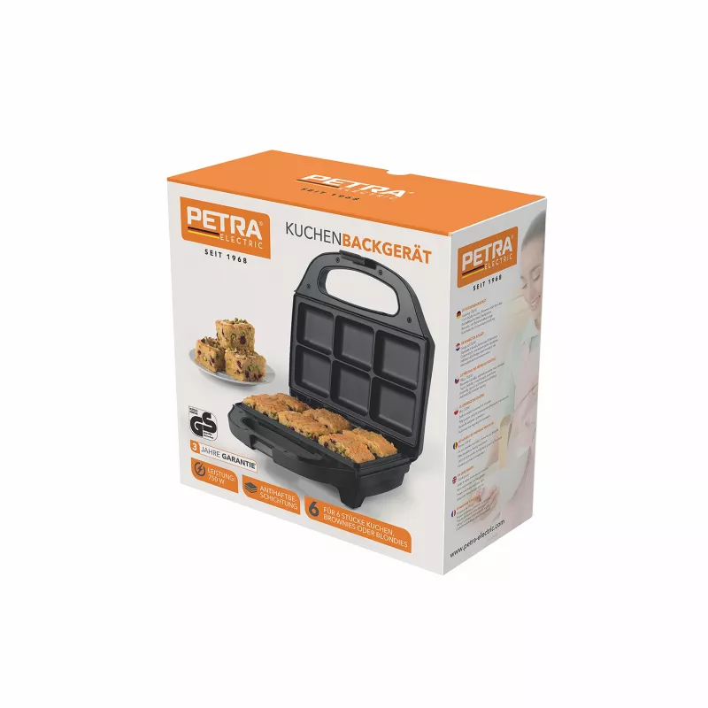 Petra PT5921DEKF Pyragėlių kepimo aparatas - 7 mini pyragėliai/keksiukai/spurgos, 700W, nelipni danga, juoda