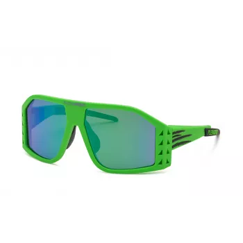 Vyriški Philipp Plein akiniai nuo saulės SSP002-6195GV Pilot/Aviator juodi acetatiniai pilki gradientiniai UV400