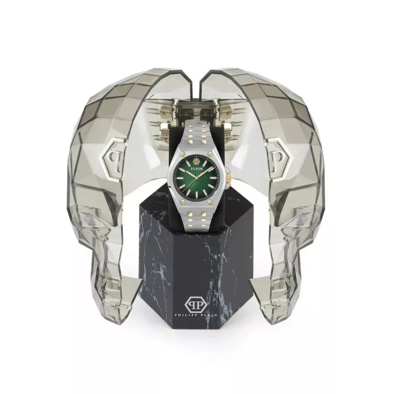 Philipp Plein vyriškas laikrodis PWPMA0224 43mm juodas ciferblatas silikoninis dirželis