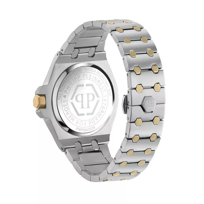 Philipp Plein vyriškas laikrodis PWPMA0224 43mm juodas ciferblatas silikoninis dirželis