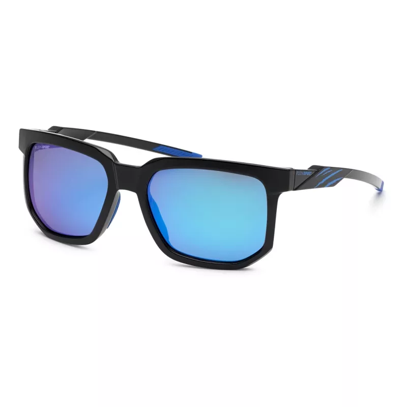 Philipp Plein Sport vyriški stačiakampiai akiniai nuo saulės SSP011-56Z42Z - juodas rėmelis, pilki lęšiai 56/18/135 mm