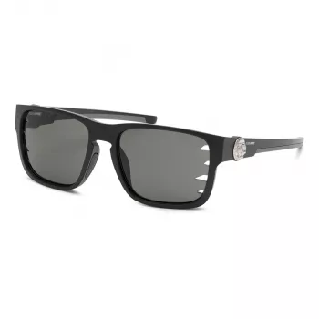 Vyriški Philipp Plein Sport akiniai nuo saulės SSP004-570U28 juodi/pilki 57/18/135 mm