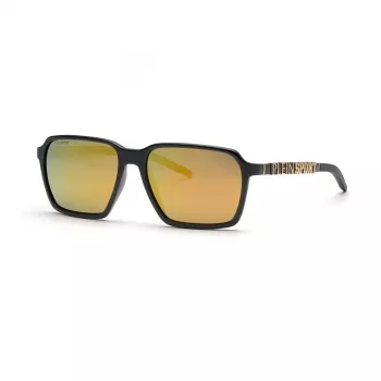 Philipp Plein Sport vyriški akiniai nuo saulės SSP012-59Z42P - juodas acetatinis rėmelis, pilki poliarizuoti lęšiai, 59/16/145 mm