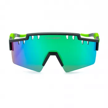 PHILIPP PLEIN SPORT SSP001-99U28V Vyriški akiniai nuo saulės - Juodas rėmelis, pilki lęšiai, shield stilius