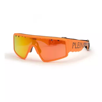 PHILIPP PLEIN SPORT SSP007-99B55A Vyriški akiniai nuo saulės – juodas rėmelis, pilki lęšiai, UV400