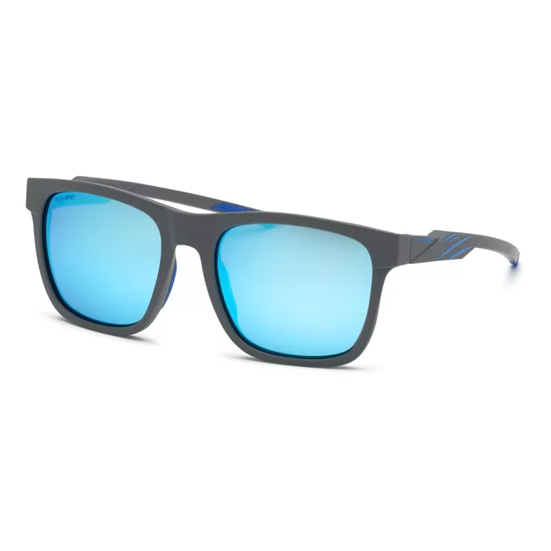 Philipp Plein Sport SSP010-56507P Vyriški poliarizuoti akiniai nuo saulės - Juodas rėmelis, pilki lęšiai, 56 mm