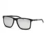 PHILIPP PLEIN SPORT SSP013-58Z42Z Vyriški akiniai nuo saulės - Juodas acetatinis rėmelis, pilki polikarbonatiniai lęšiai, 58/17/145 mm