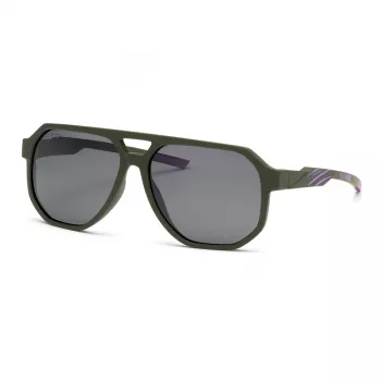 PHILIPP PLEIN SPORT SSP014-61J97P Vyriški akiniai nuo saulės – juodas rėmelis, pilki poliarizuoti lęšiai 61/15/135 mm