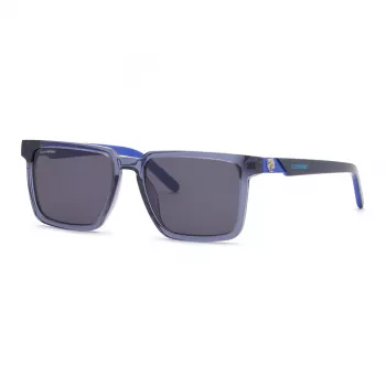 Philipp Plein Sport SSP034-5604AL Vyriški stačiakampiai akiniai nuo saulės - juodas rėmelis, pilki lęšiai 56/18/145 mm