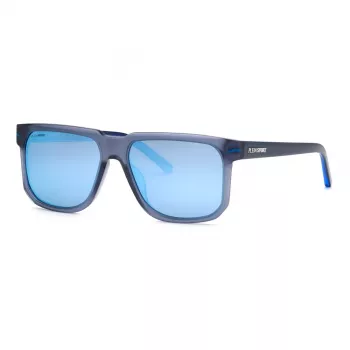 Philipp Plein Sport SSP037-59UA1P Vyriški akiniai nuo saulės - Blizgantis juodas acetatinis rėmelis, dūminiai polikarbonatiniai lęšiai, 59/16/150 mm