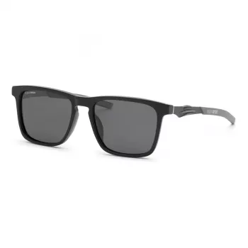 PHILIPP PLEIN SPORT SSP038-57700P Vyriški poliarizuoti akiniai nuo saulės, juodas rėmelis, pilki lęšiai, 57/18/145 mm