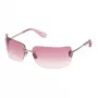 Philipp Plein SPP027V950A39 Moteriški kvadratiniai akiniai nuo saulės - Juodas acetatinis rėmas, pilki lęšiai, 95 mm