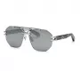 PHILIPP PLEIN SPP077V63523X Vyriški akiniai nuo saulės, juodas rėmelis, dūminiai lęšiai, 63/15/150 mm