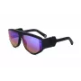 PHILIPP PLEIN SPP093M-703V Vyriški kvadratiniai pilotiniai akiniai nuo saulės, juodas acetatinis rėmelis, pilki polikarbonatiniai lęšiai, UV400 apsauga, 65/16/145 mm