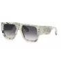 PHILIPP PLEIN SPP094M5409YL Vyriški akiniai nuo saulės - Acetatinis rėmelis, pilki lęšiai, 54/18/145 mm