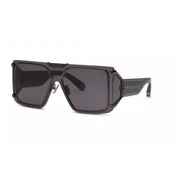 Philipp Plein SPP096M990I86 vyriški akiniai nuo saulės Pilot Aviator Metal Black Grey Gradient UV400 99mm