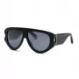 Philipp Plein SPP127M60700G Vyriški akiniai nuo saulės - juodas acetatinis rėmelis, tamsiai pilki lęšiai, 60/13/145 mm
