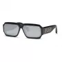PHILIPP PLEIN SPP150-670700 Vyriški akiniai nuo saulės, juodas acetatinis rėmelis, tamsiai pilki lęšiai, 67/11/145 mm
