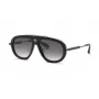 PHILIPP PLEIN SPP151V57700Y Vyriški akiniai nuo saulės - Juodas acetatinis rėmelis, pilki polikarbonatiniai lęšiai, 57 mm