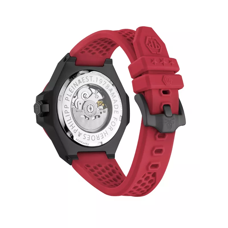 Philipp Plein The $kull King vyriškas kvarcinis laikrodis PWPFA0524 44 mm juodas silikonas