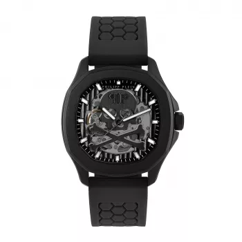 Philipp Plein The Skeleton Automatic Men's Watch PWRAA0923 42mm Black Silicone
