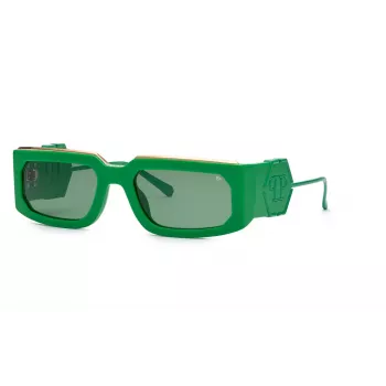 PHILIPP PLEIN Unisex akiniai nuo saulės SPP119M580859 - Juodas rėmelis, pilki lęšiai, 58 mm