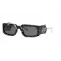PHILIPP PLEIN Unisex akiniai nuo saulės SPP119M580Z21 - Juodas acetato rėmelis, pilki polikarbonato lęšiai, UV400 apsauga