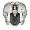 Philipp Plein moteriškas PWEAA0821 32mm nerūdijančio plieno kvarcinis laikrodis su juodu kaukolės ciferblatu