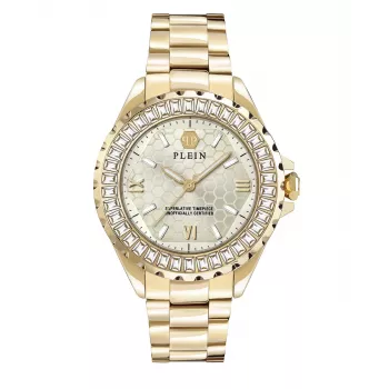 Philipp Plein Women's PWPOA0624 The G.O.A.T. Quartz Analog Watch 38 mm Rose Gold Tone