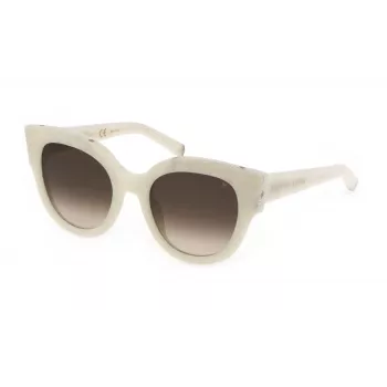Philipp Plein moteriški akiniai nuo saulės SPP026S5309YL Gold/Yellow Acetate Frame Brown Gradient Lens 53mm